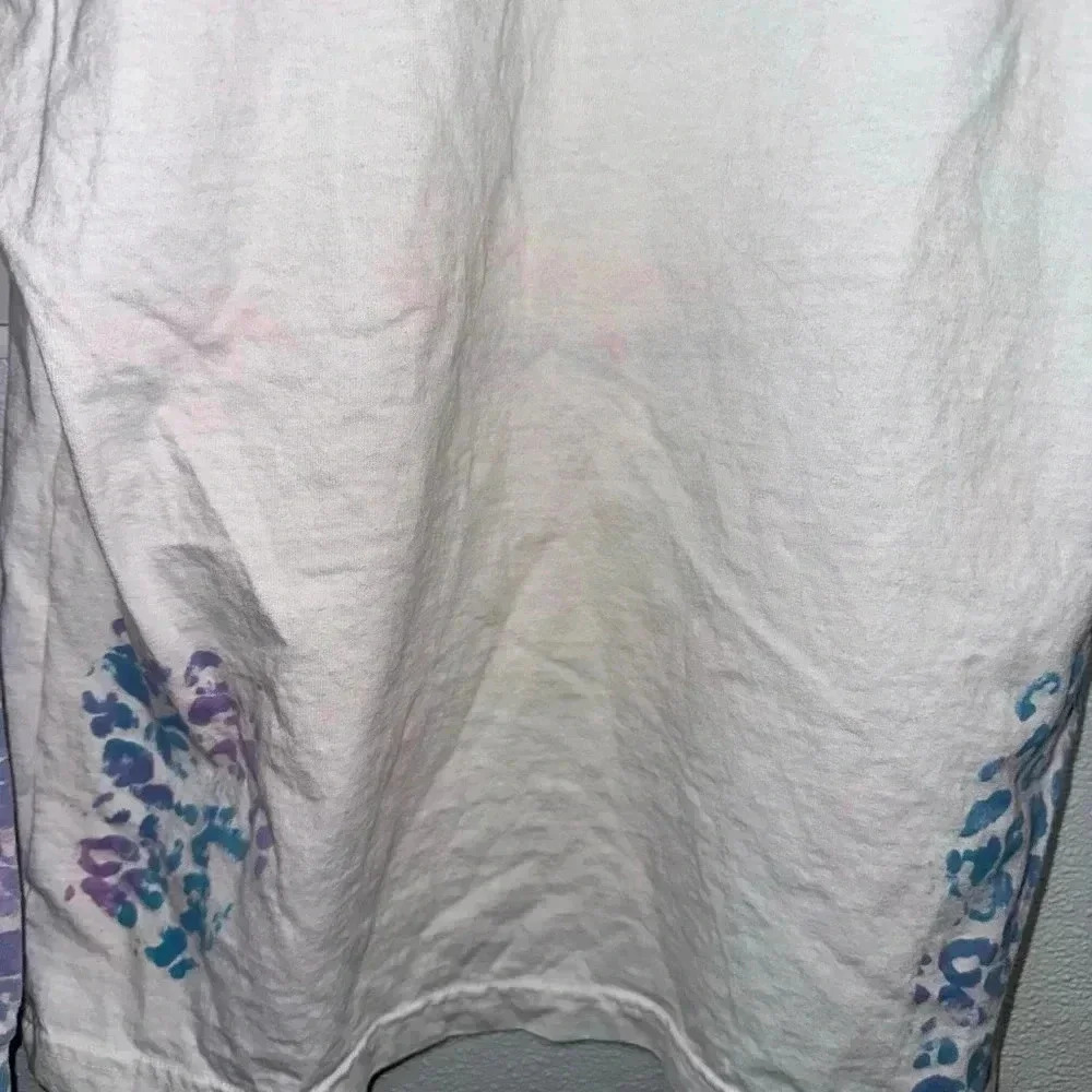 Women's American Apparel Long Sleeve Shirt, Size S, White and Purple SENIOR - Picture 4 of 8